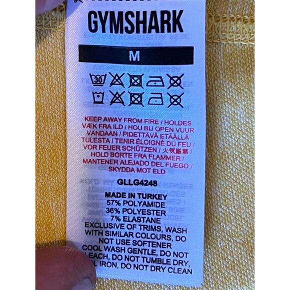 GYMSHARK Yellow Yoga Active Gym Sports Training Leggings   Women's Size Small - Picture 3 of 8